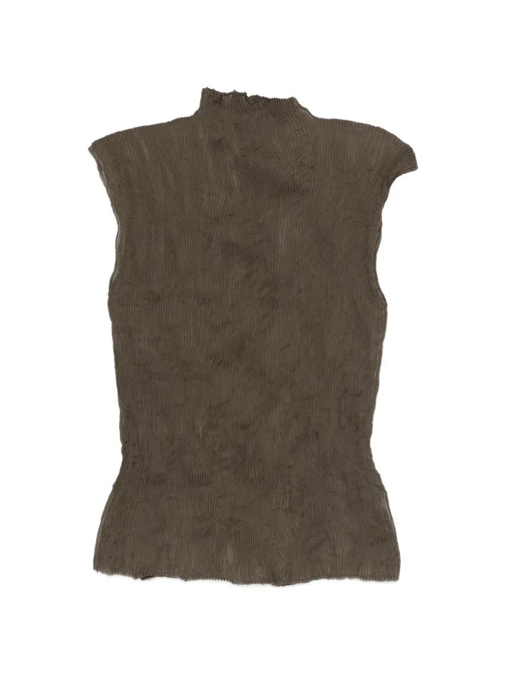 Issey Miyake Top plissettato - Marrone
