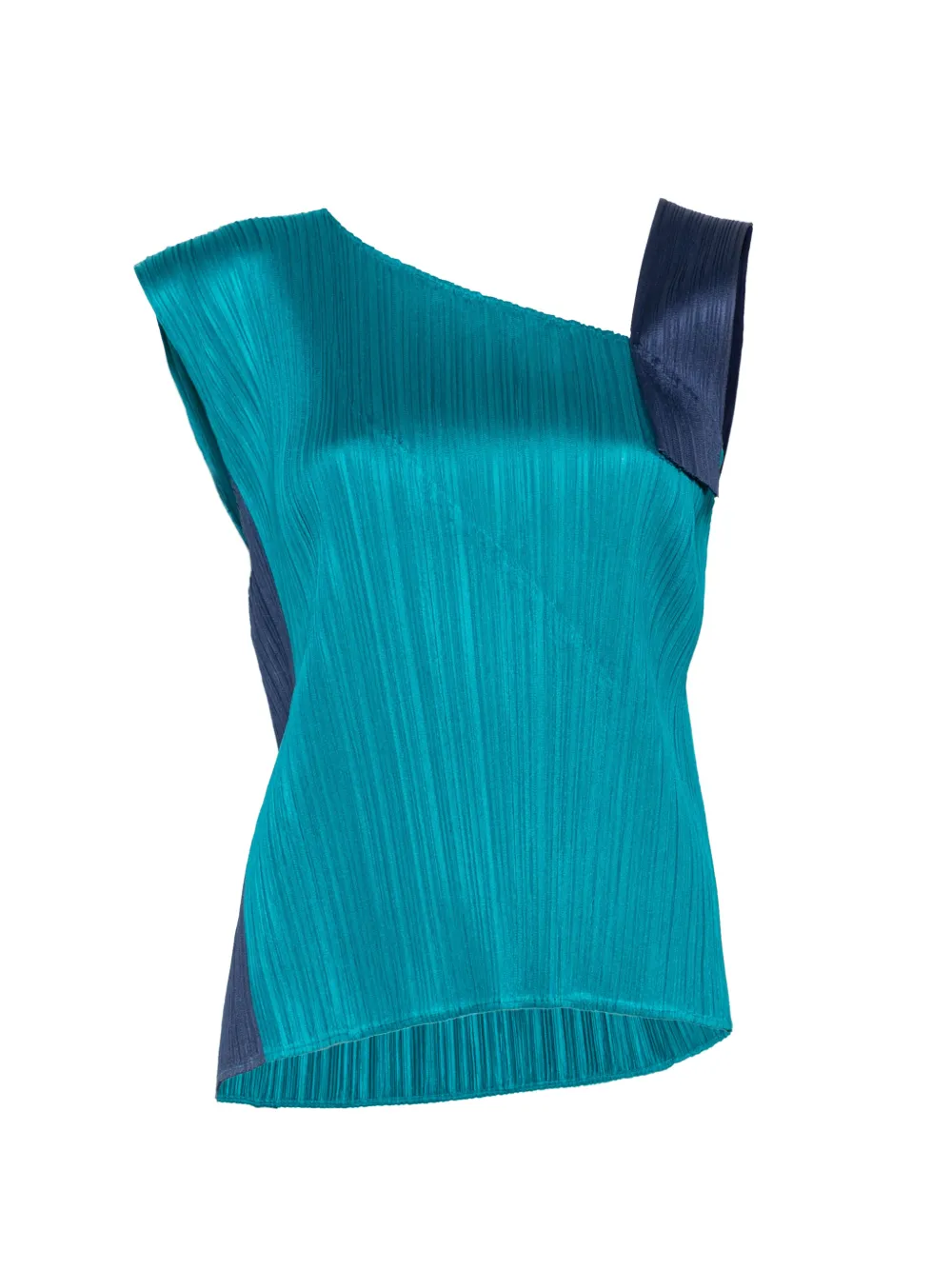 Pleats Please Issey Miyake Top plissettato Pointe - Verde