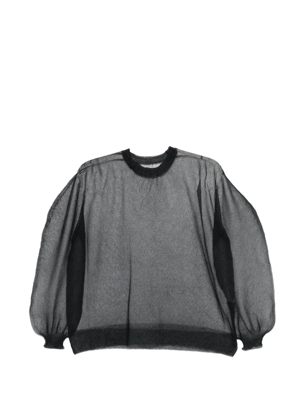 Issey Miyake Top con maniche bishop - Nero