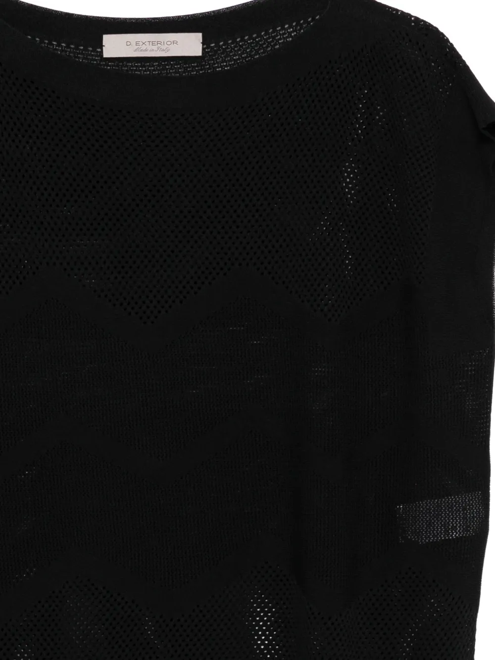  D.exterior Sleeveless Knitted Top - Black 
