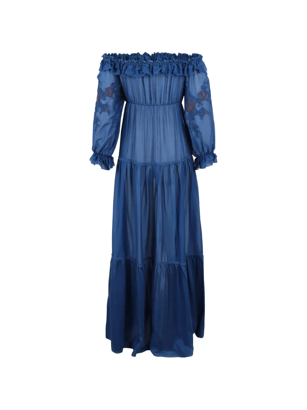Embroidered Ruffled Dress