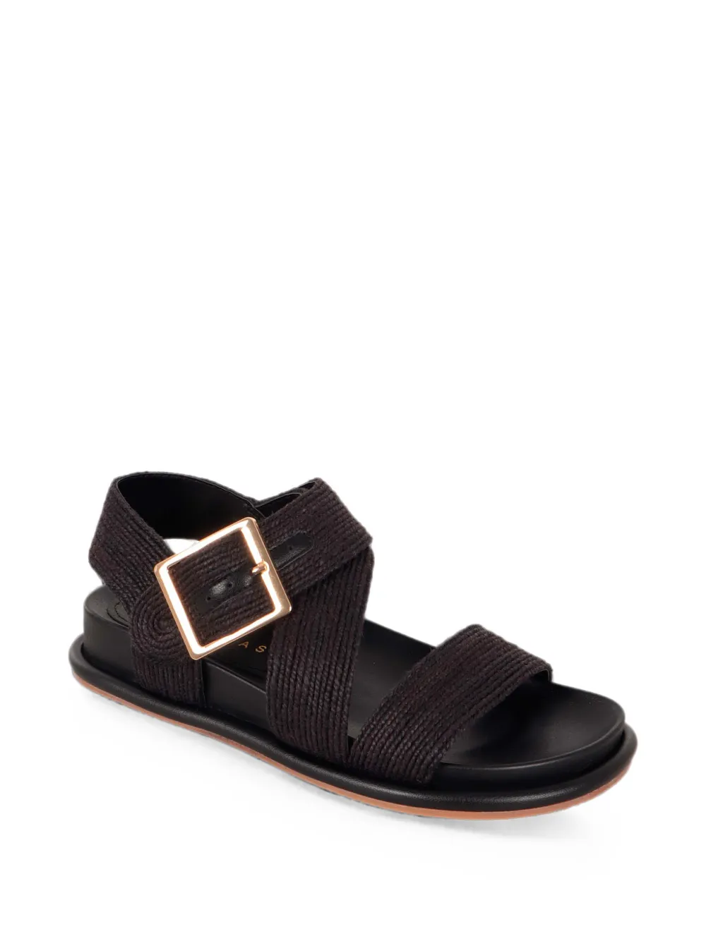 Palomitas By Paloma Barcelò Catalina buckle-fastening raffia-effect sandals Bruin