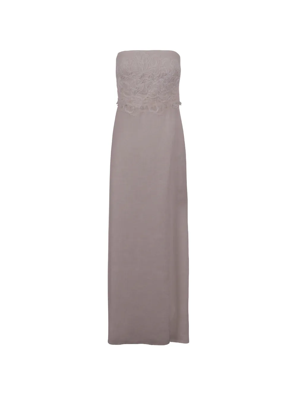 Ermanno Scervino lace-panel strapless maxi dress - Toni neutri