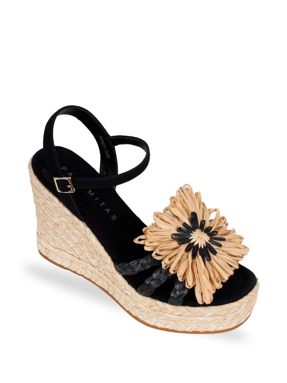 Palomitas By Paloma Barcelò Fannie gevlochten sandalen met bloemen Zwart