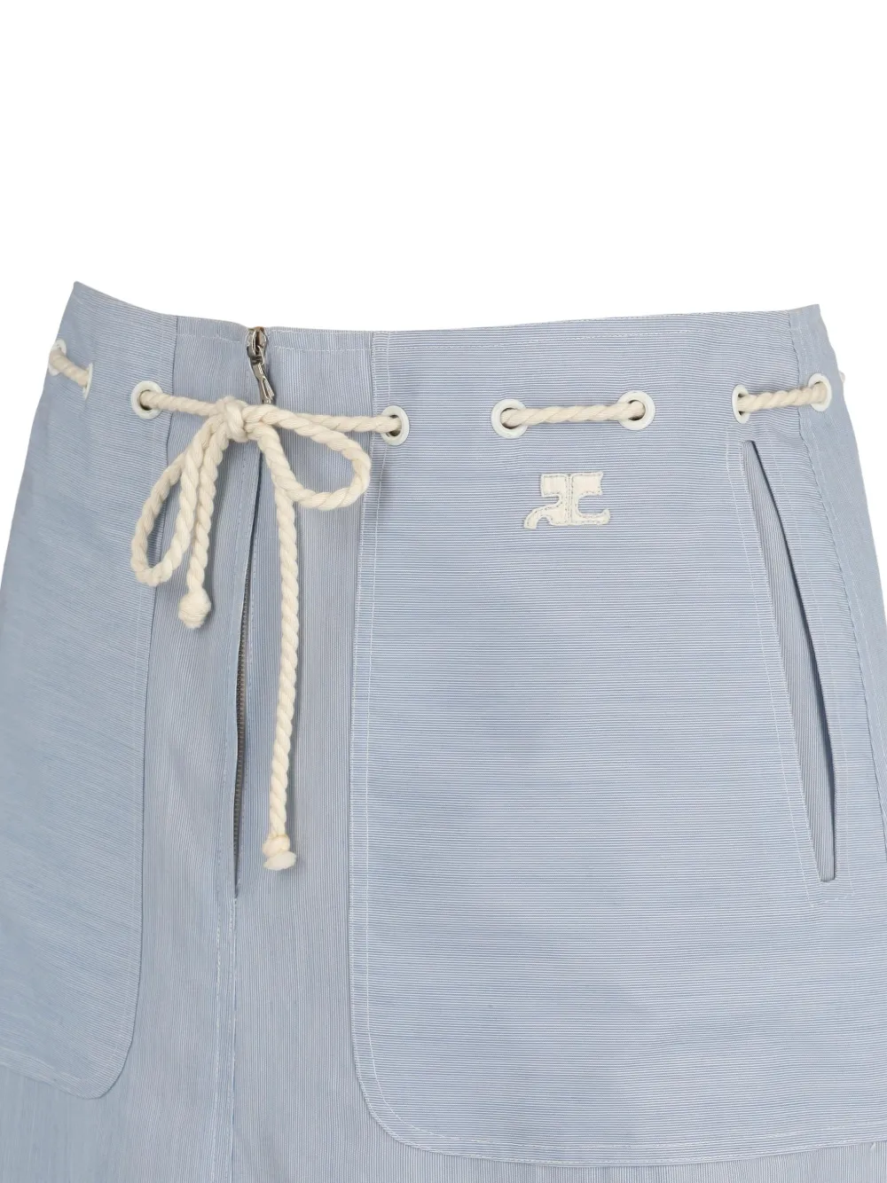 Drawstrings Zip Skirt