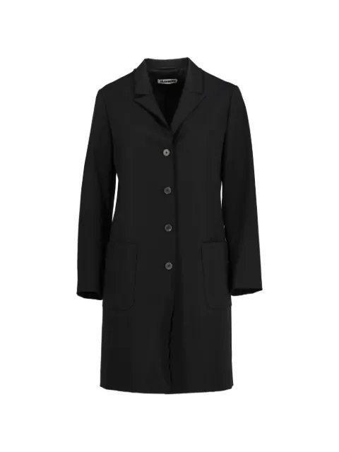 Jil Sander Pre-Owned mid-length frayed coat