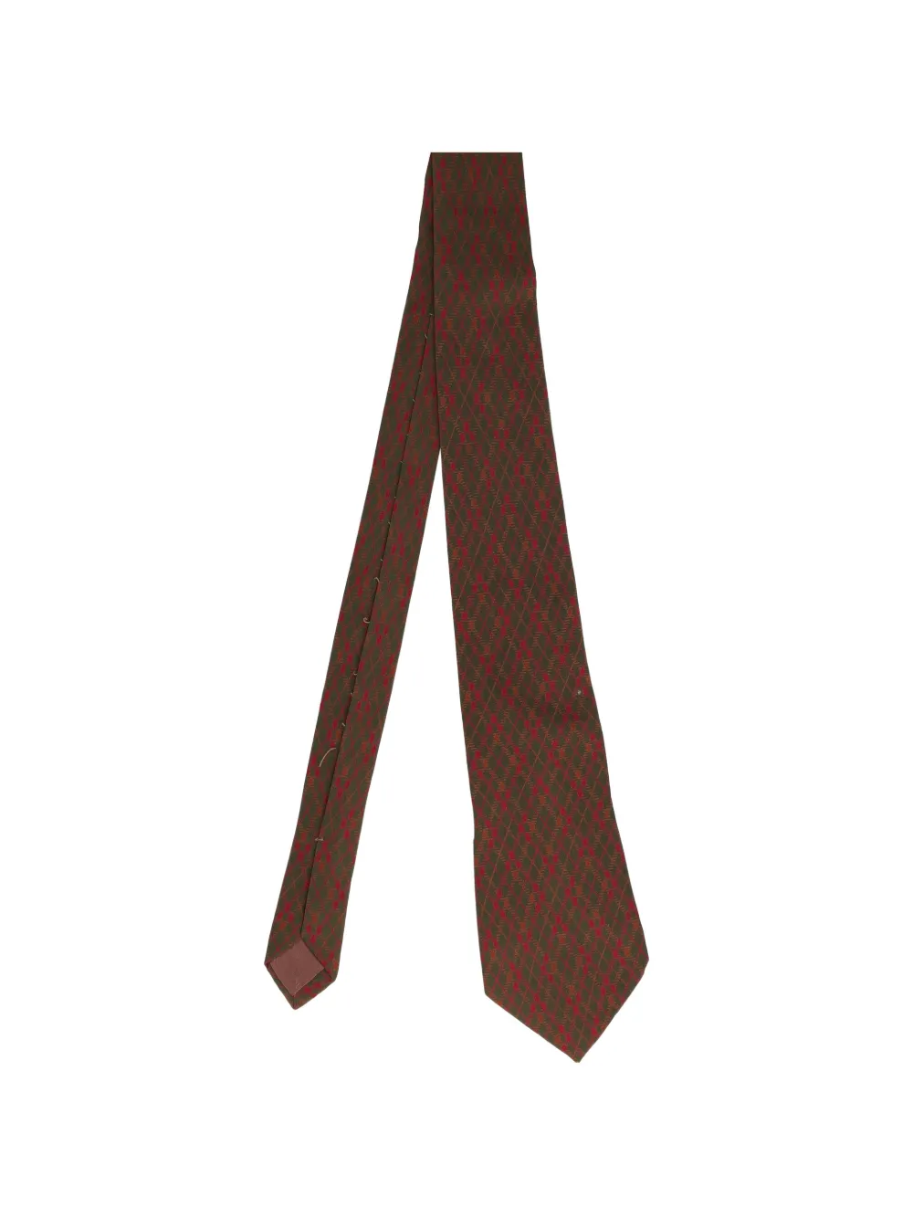 CHANEL Pre-Owned patterned silk tie - Rosso