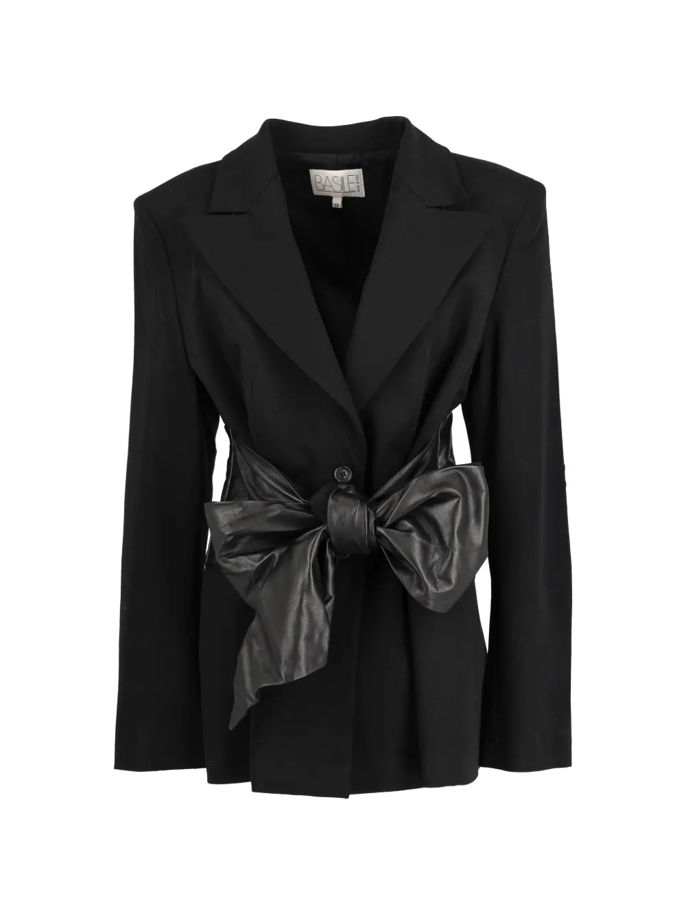 Basile Vintage leather-belt blazer - Nero