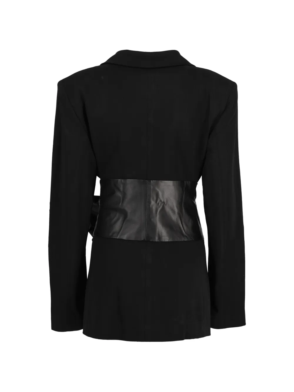 Leather-Belt Blazer