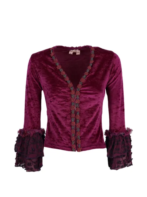 Voyage Et Cie velvet beaded top