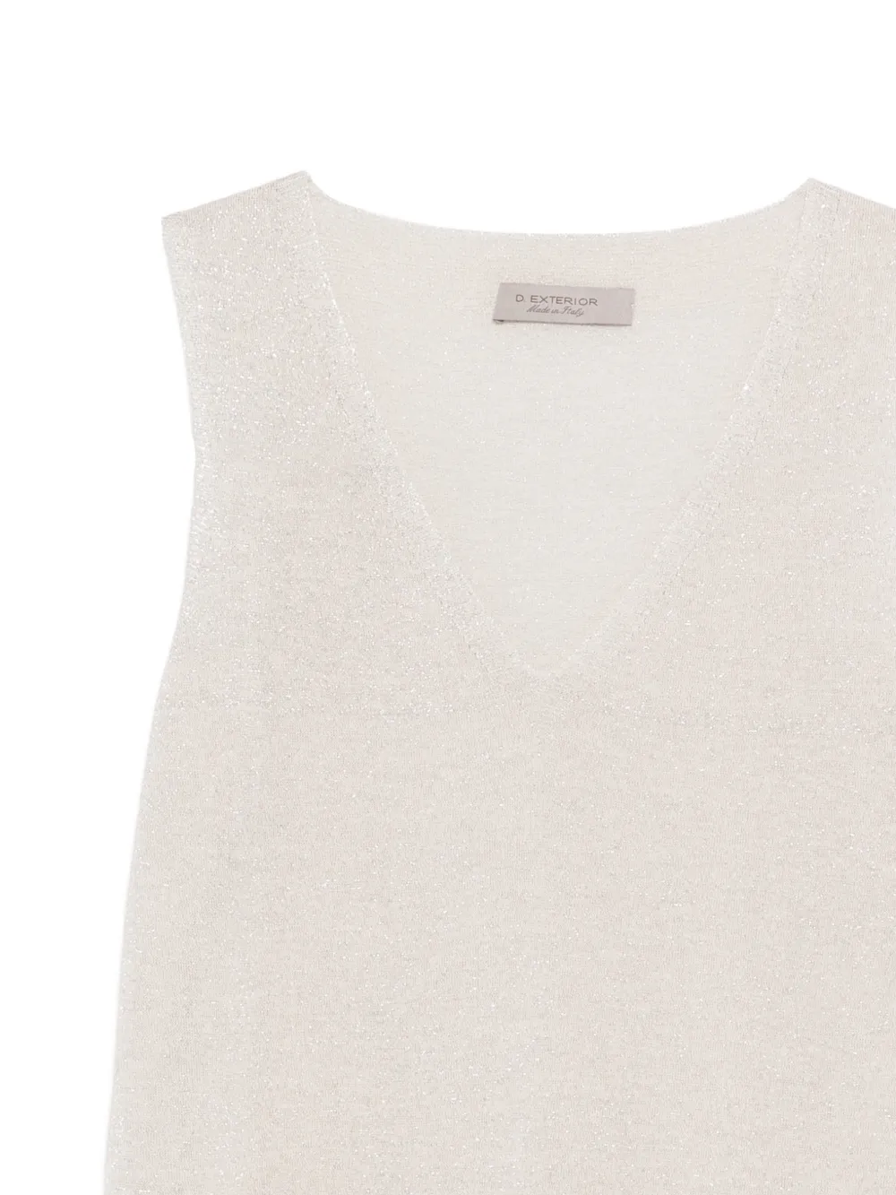  D.exterior V-neck Tank Top - Neutrals 