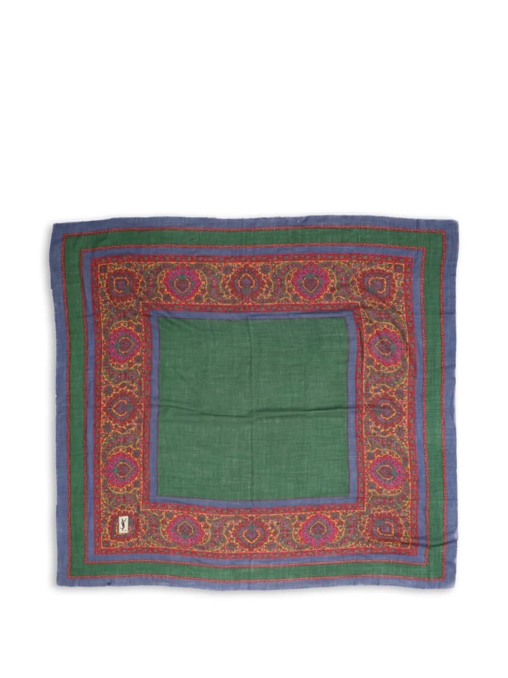Saint Laurent Pre-Owned 1970s paisley-print scarf - Verde