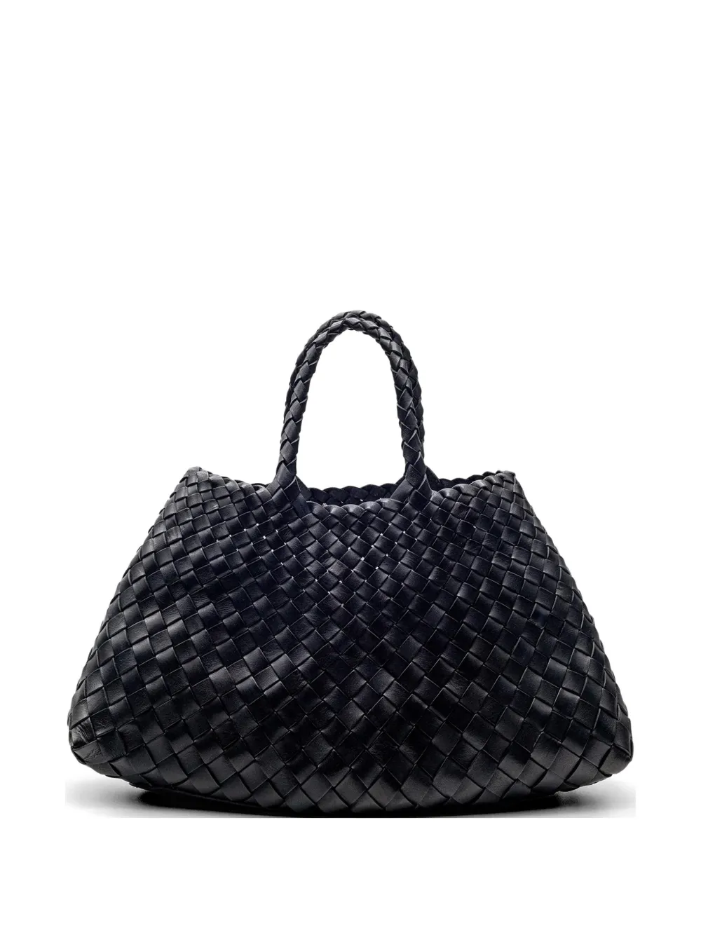 DRAGON DIFFUSION Santa Croce braided-handle tote bag - Nero