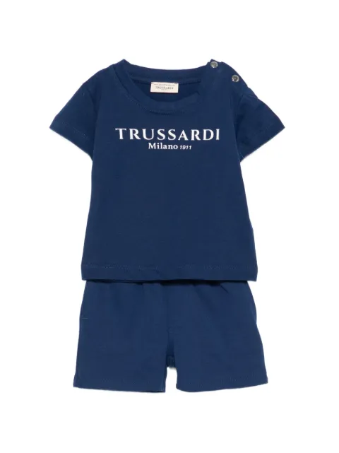 TRUSSARDI JUNIOR logo-detail shorts set