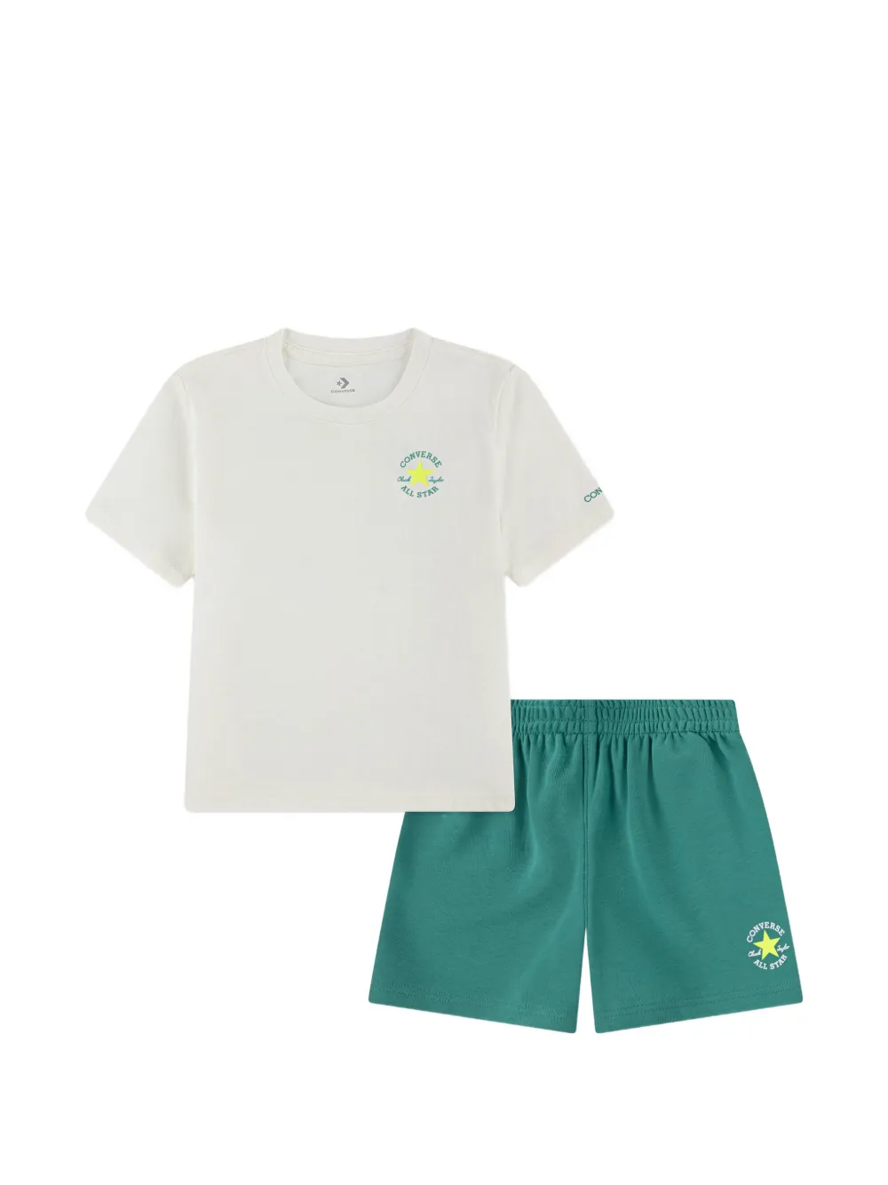 Converse Kids logo t-shirt shorts set of two - Bianco
