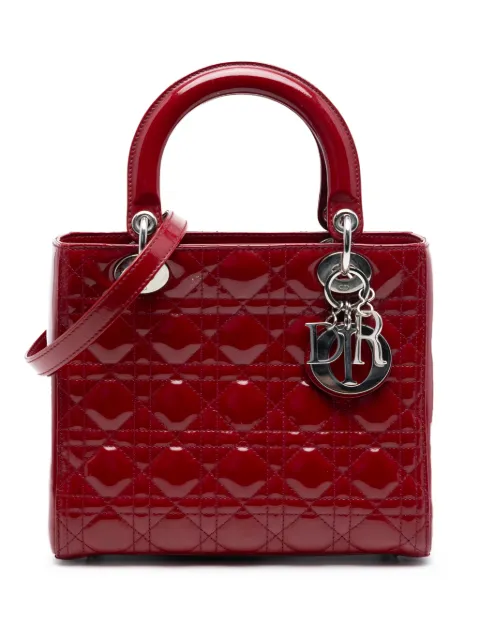 Christian Dior Pre-Owned 2013 Medium Patent Cannage Lady Dior satchel