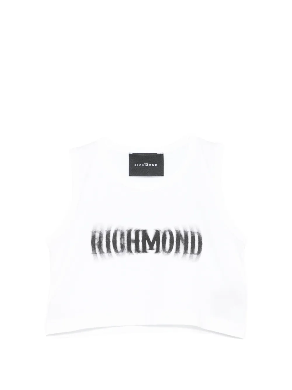 John Richmond Junior logo-print tank top - Bianco
