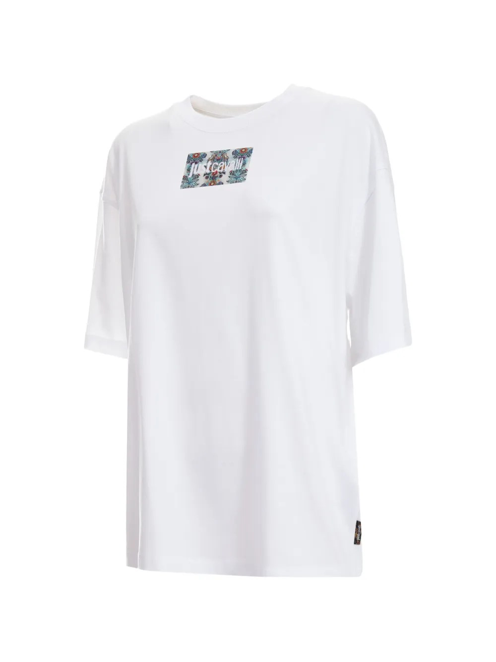 Just Cavalli T-shirt met bloemenprint Wit