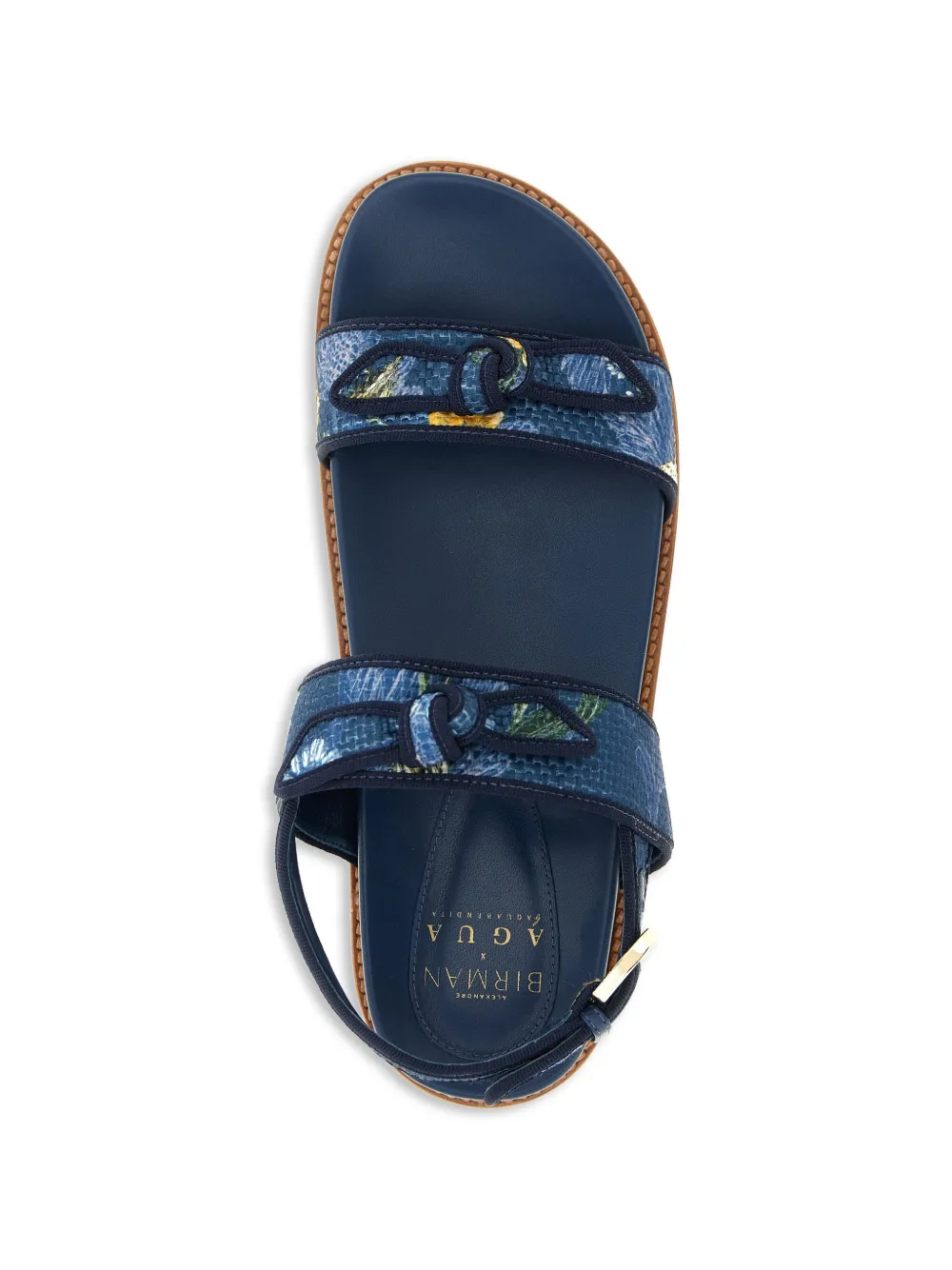 Alexandre Birman x AGUA by Agua Bendita sandalen met patroon Blauw
