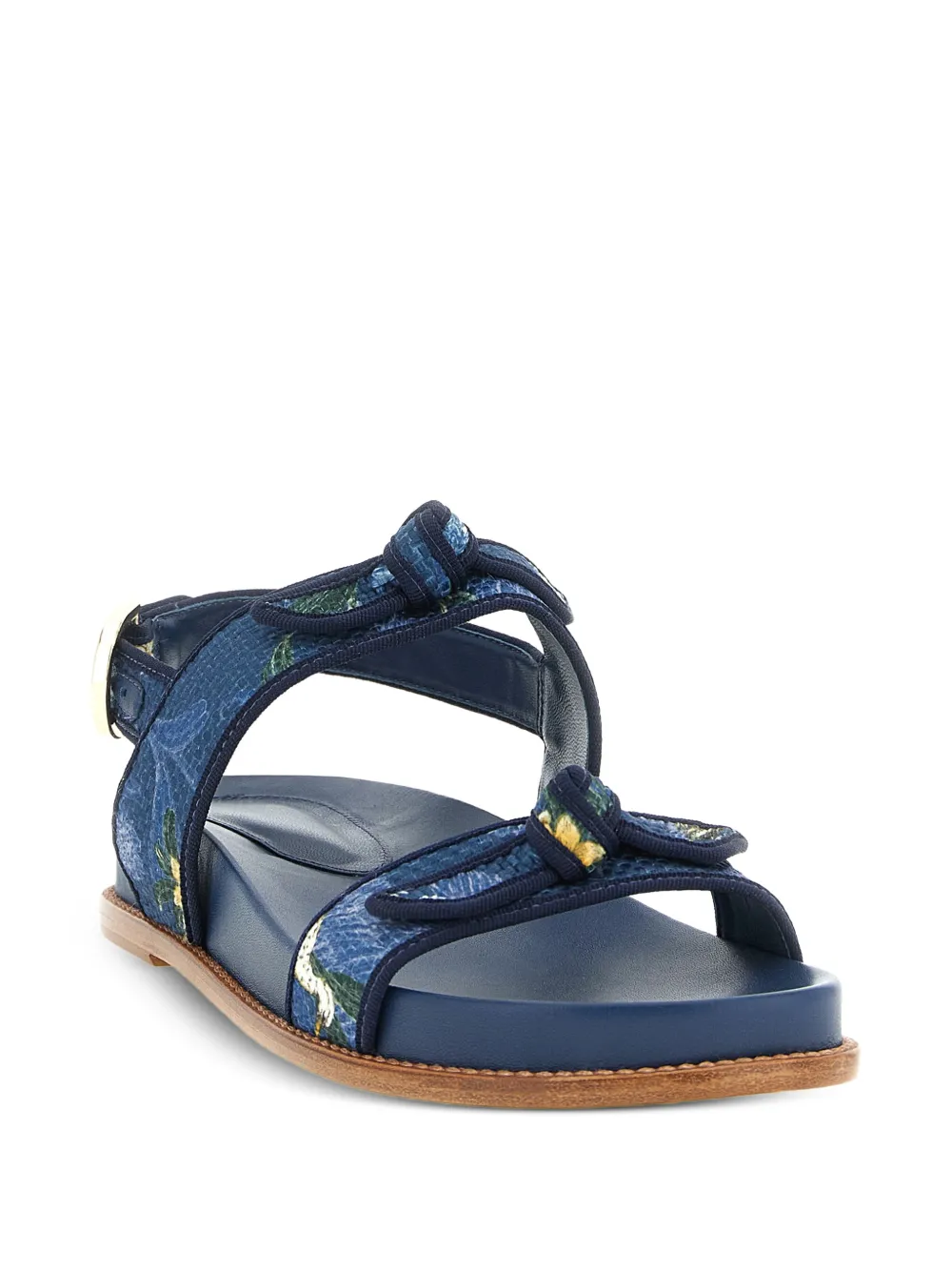 Alexandre Birman x AGUA by Agua Bendita sandalen met patroon Blauw