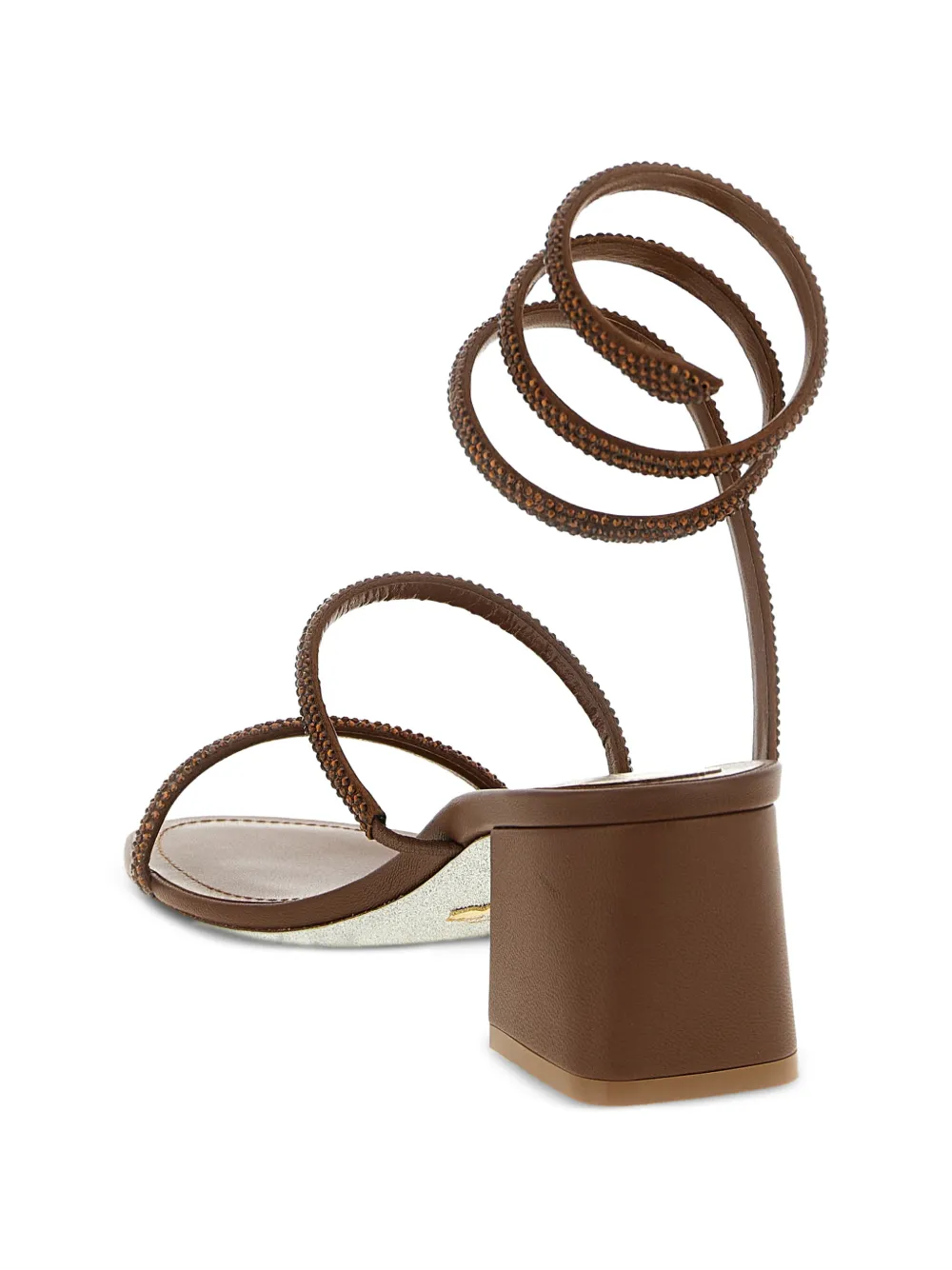 René Caovilla Cleo coiled-strap leather sandals Bruin