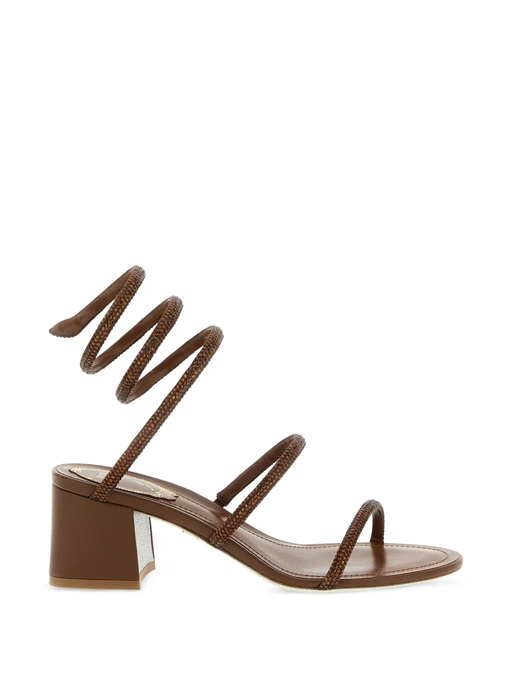 René Caovilla Cleo coiled-strap leather sandals Bruin