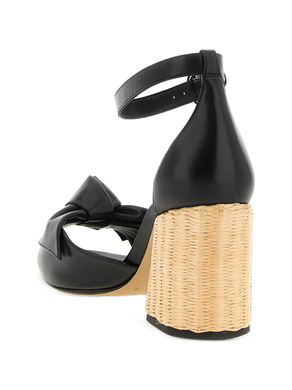 Alexandre Birman x AGUA by Agua Bendita 'Maxi Clarita' leren sandalen Zwart