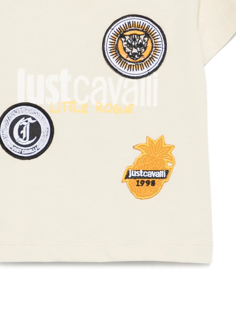  Just Cavalli Camiseta Con Apliques - Neutro 