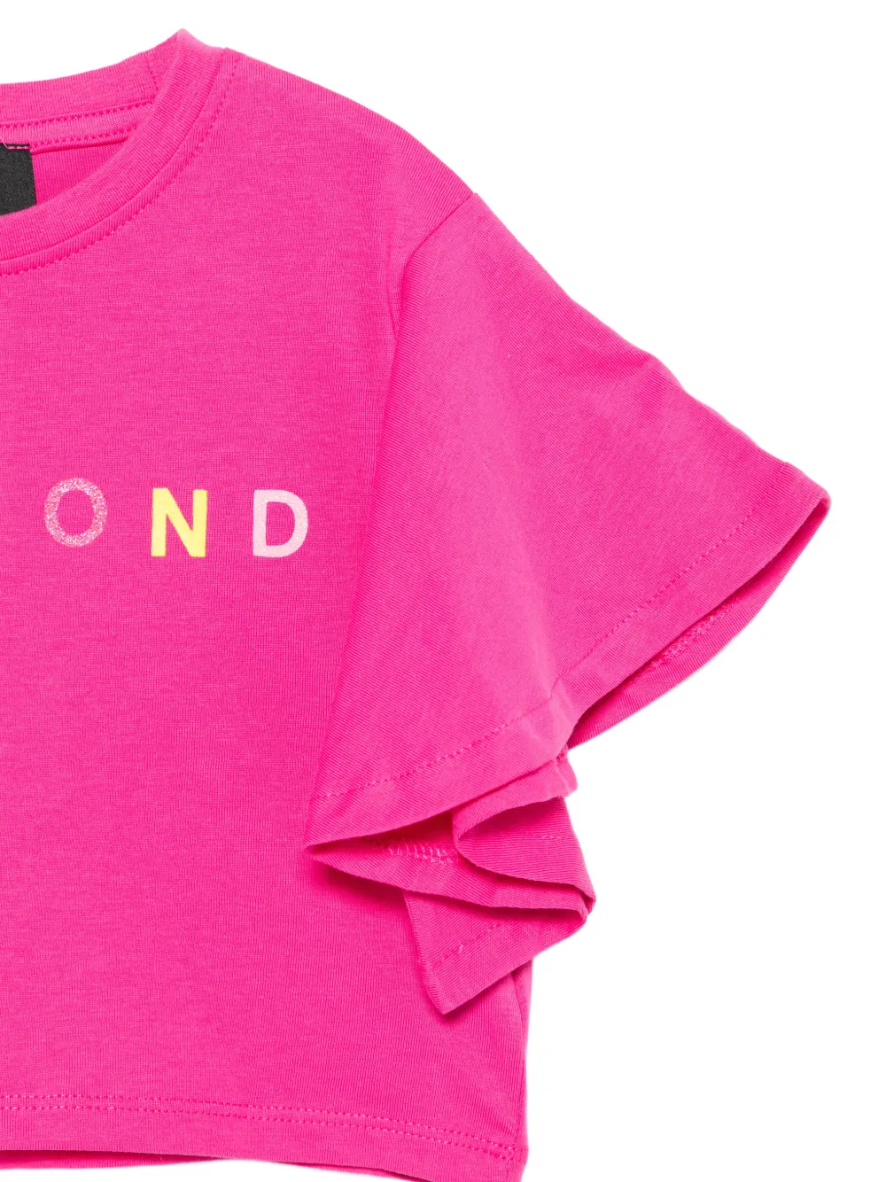 John Richmond Junior T-shirt met ruchemouwen Roze