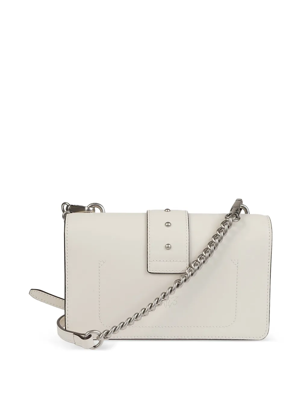 PINKO Kleine Love Bag One leren schoudertas Wit