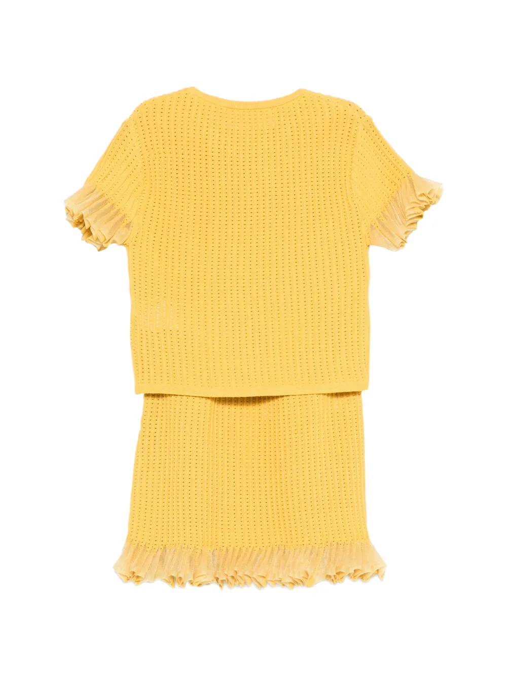 Ruffled-Hem Skirt Set