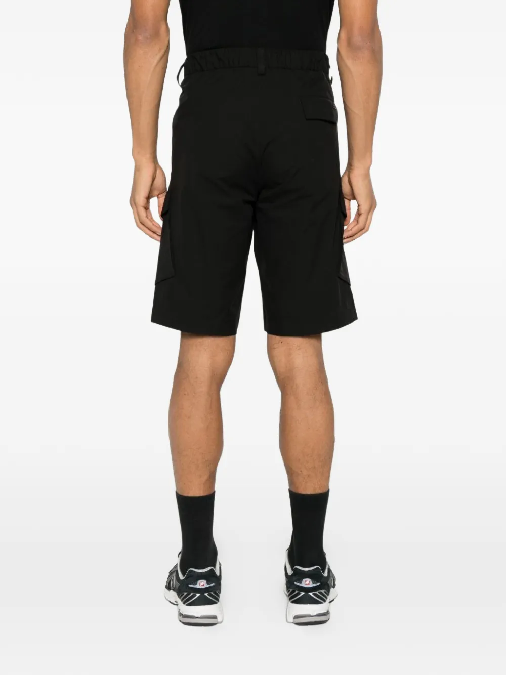 Herno Cargo geplooide shorts Zwart