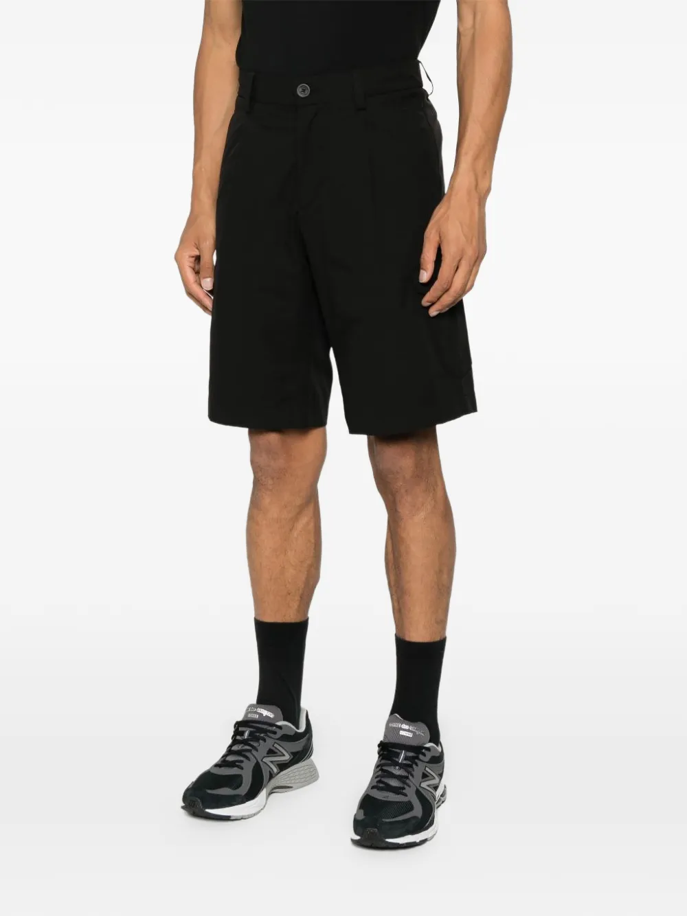 Herno Cargo geplooide shorts Zwart