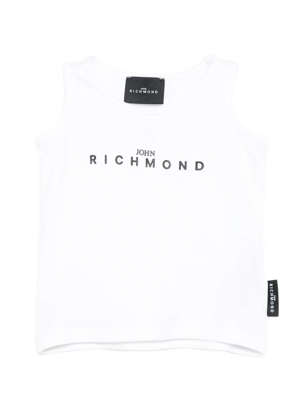 John Richmond Junior logo-detail tank ntop - Bianco