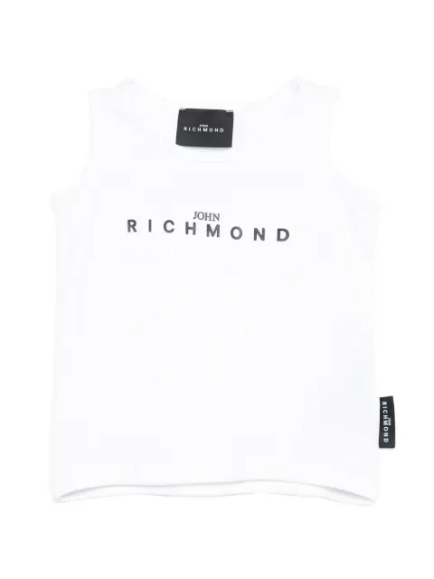 John Richmond Junior logo-detail tank top