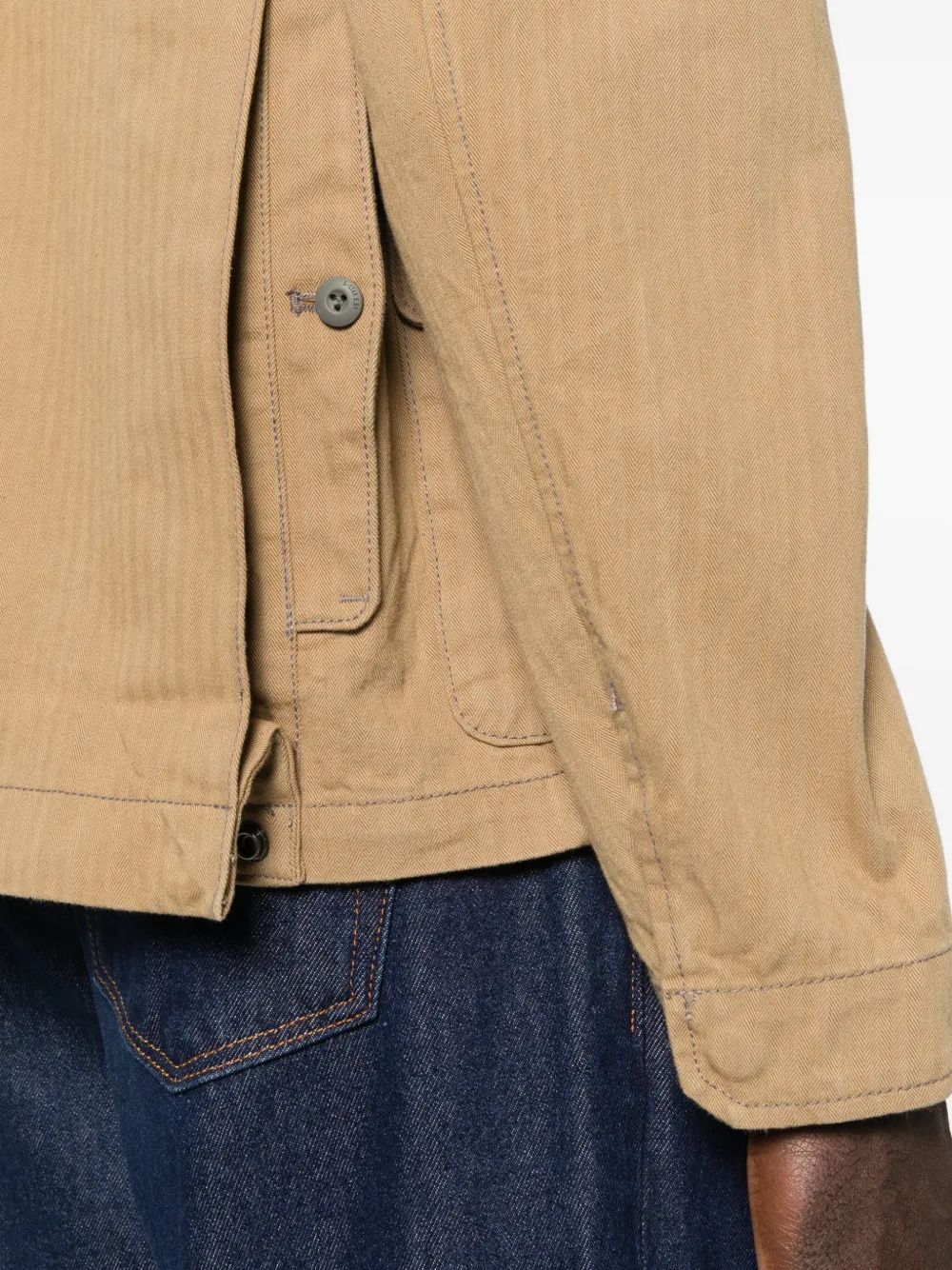 G-Star RAW Fishing jack met meerdere zakken en visgraatpatroon Beige