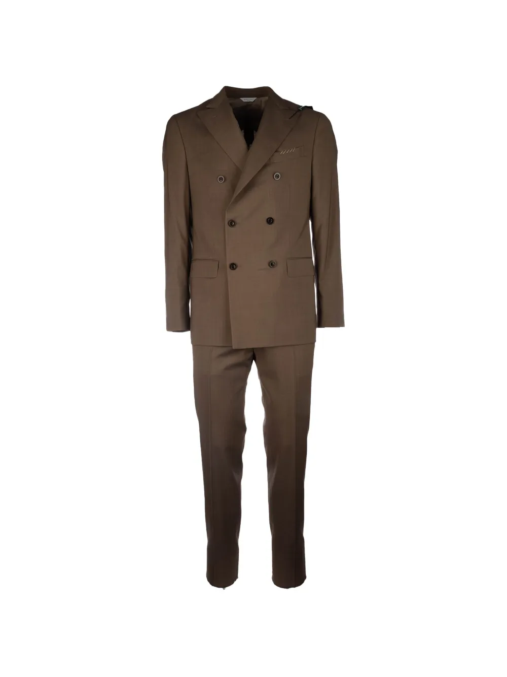 Boglioli double-breasted wool suit - Marrone