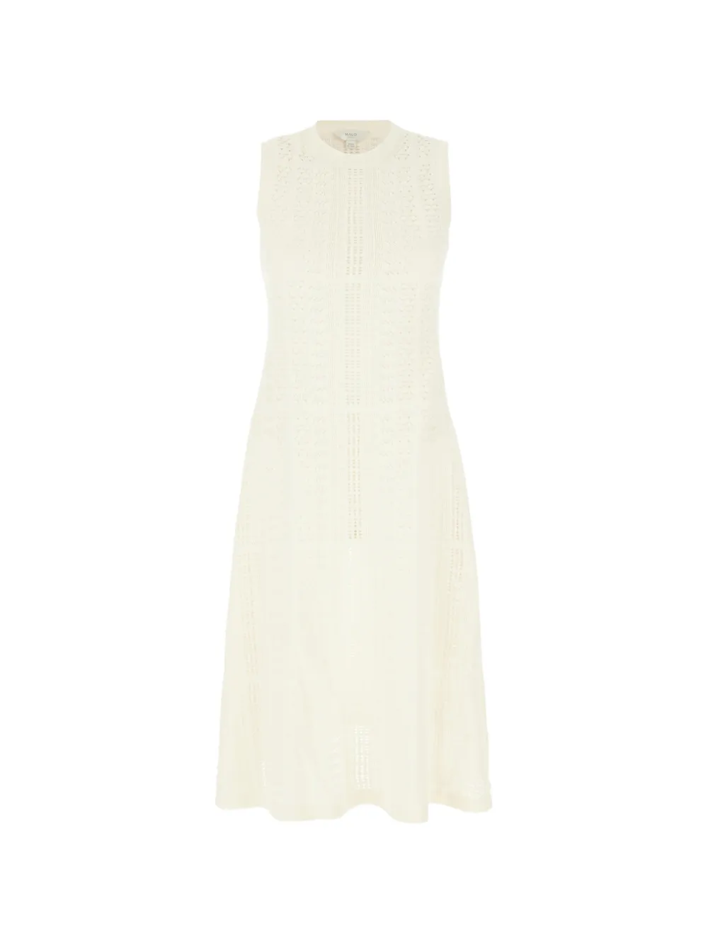 Malo openwork sleeveless dress - Toni neutri