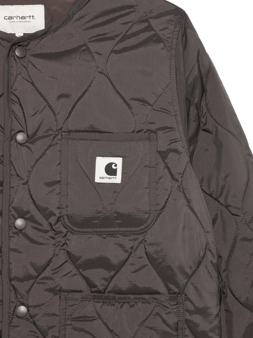  Carhartt Wip Skyler Liner Quilted Pocket Jacket - Brown 