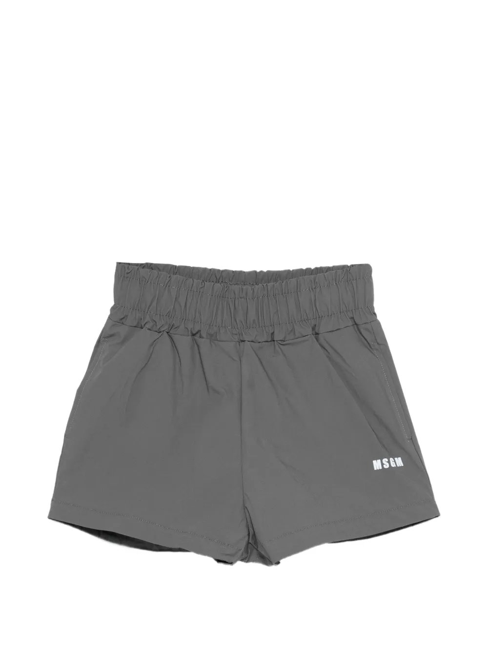 MSGM Kids logo shorts - Grigio