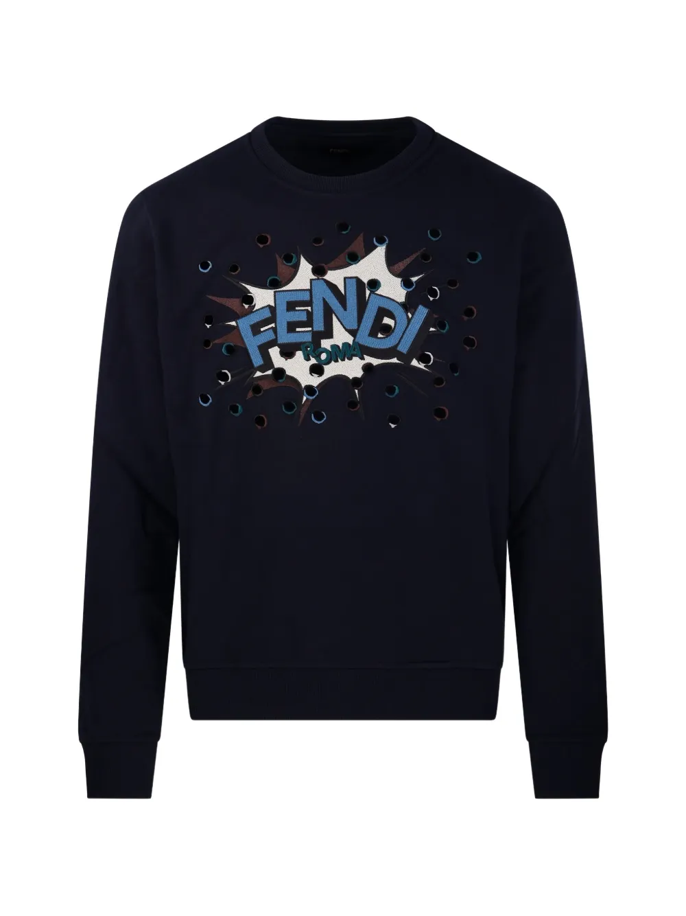FENDI cotton sweatshirt - Blu