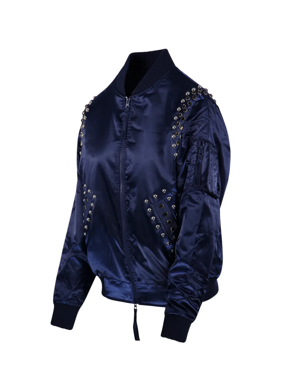  P.a.r.o.s.h. Studded Bomber Jacket - Blue 