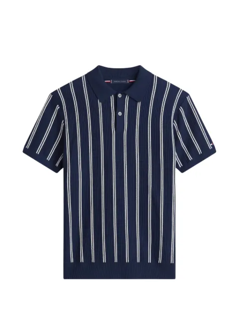 Tommy Hilfiger vertical-stripe knitted polo shirt