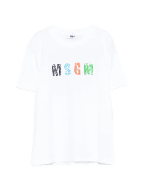 MSGM Kids playera con logo estampado
