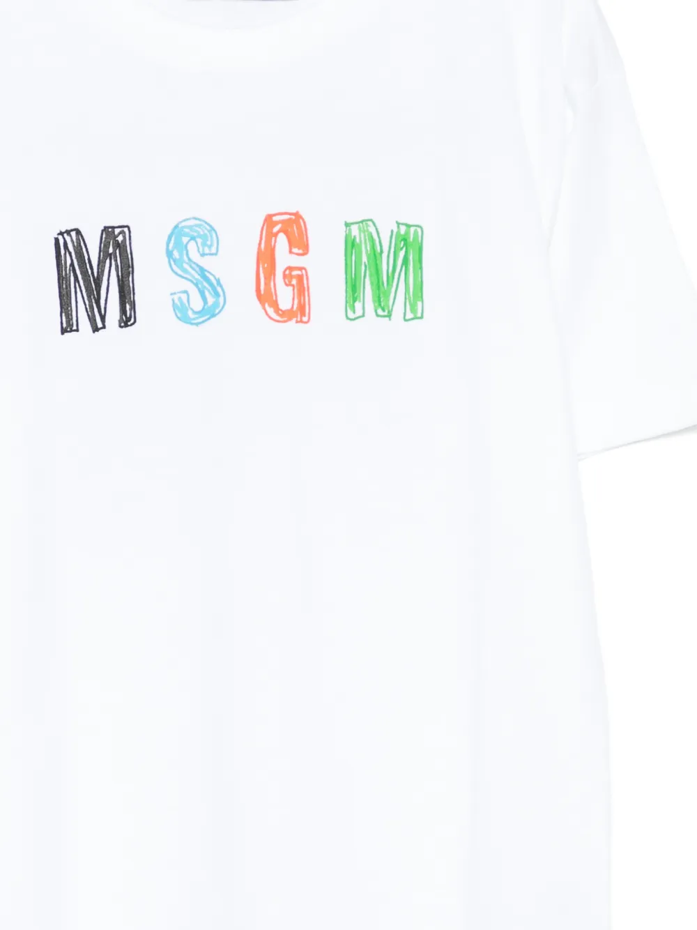 MSGM Kids T-shirt met logoprint Wit