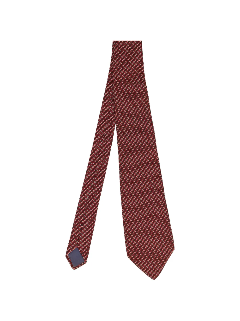 Saint Laurent Pre-Owned patterned silk tie - Rosso