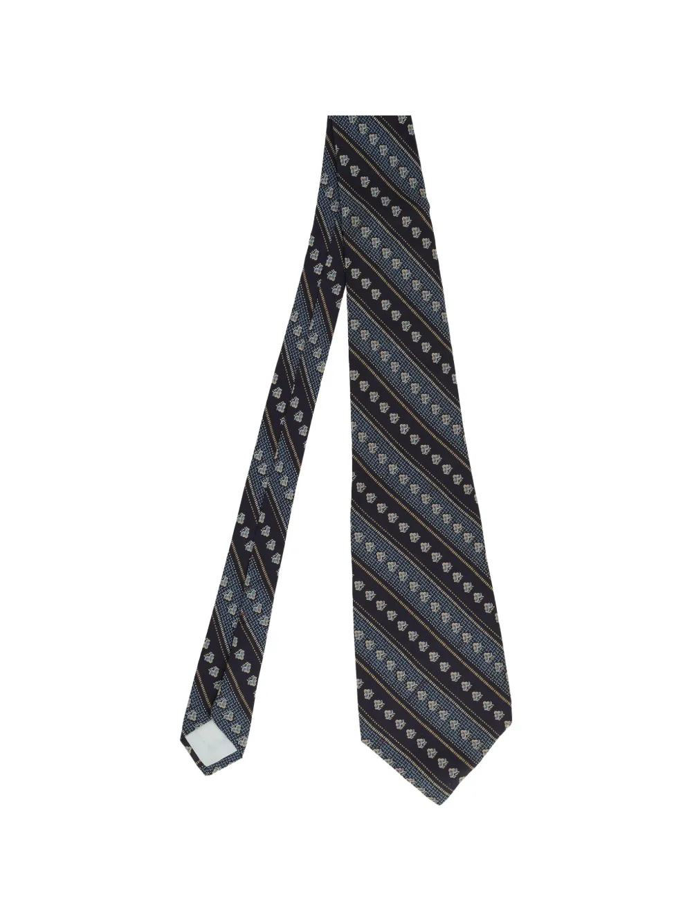 Saint Laurent Pre-Owned patterned silk tie - Blu