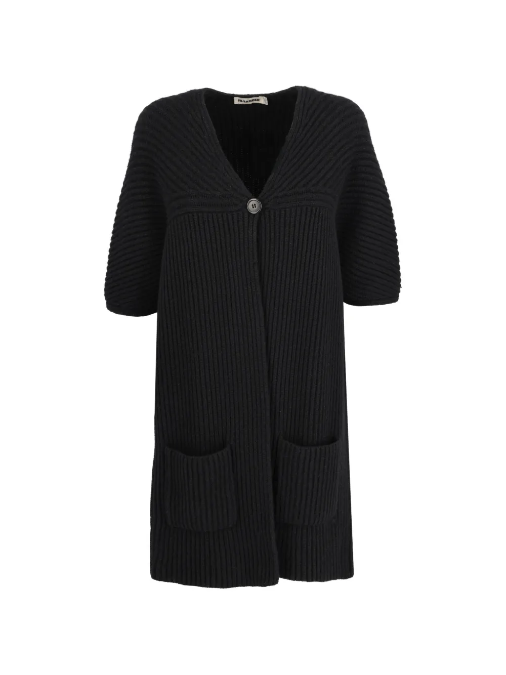 Jil Sander Pre-Owned Cardigan lungo a maniche corte - Nero