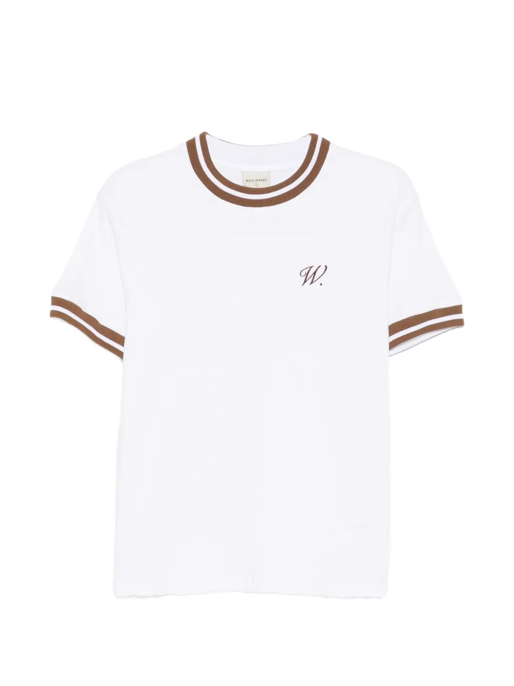 WALK IN PARIS knitted T-shirt - Bianco