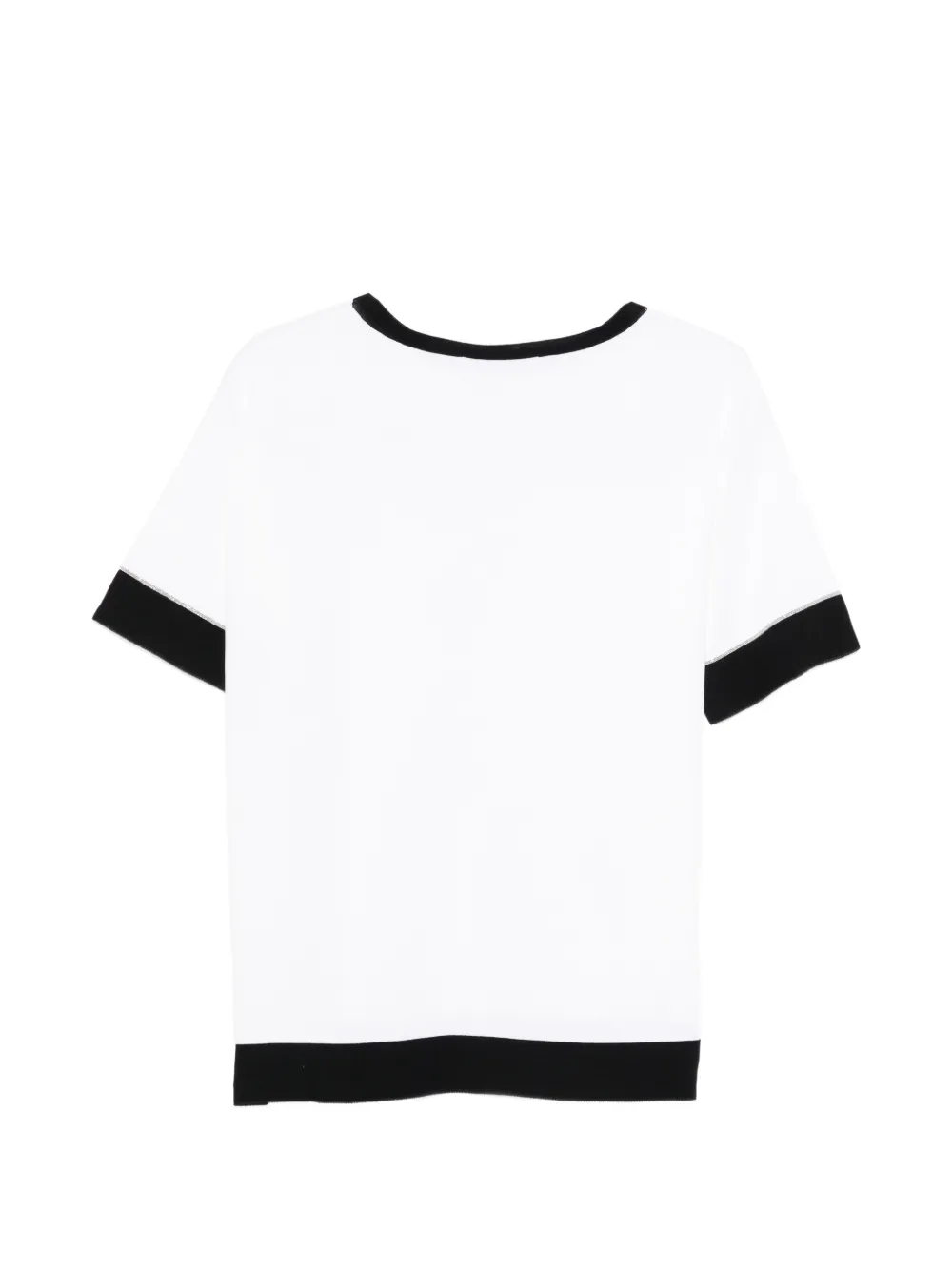  D.exterior Contrast-trim T-shirt - White 
